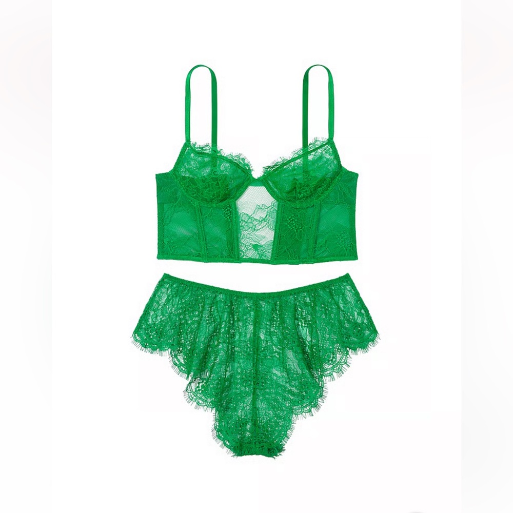 Victoria secret Lace corset top shortie set